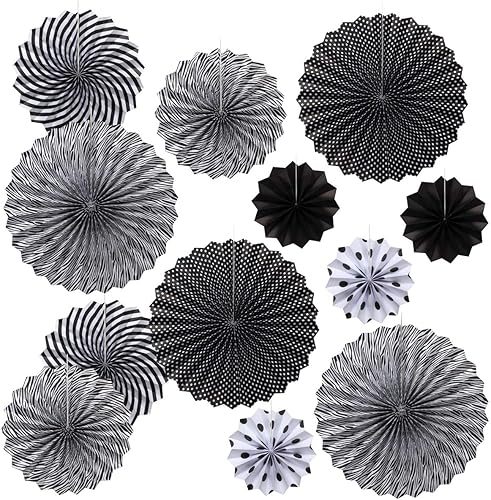 ONUPGO Juego de 12 abanicos de papel, decoración de fiesta, decoración mexicana, para boda, cumpleaños, compromiso, despedida de soltera, baby