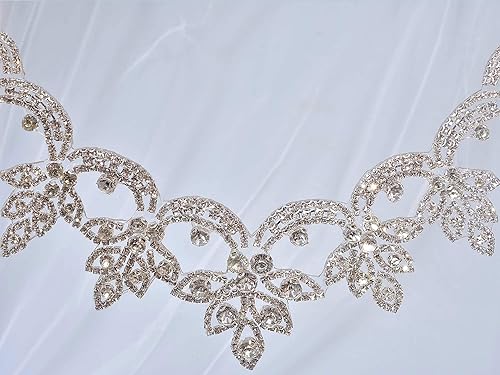 Miniatura 7 de Apliques de diamantes de imitación brillantes colgantes de cristal dulce corazón apliques para vestidos de novia decoración de cinturón nupcial
