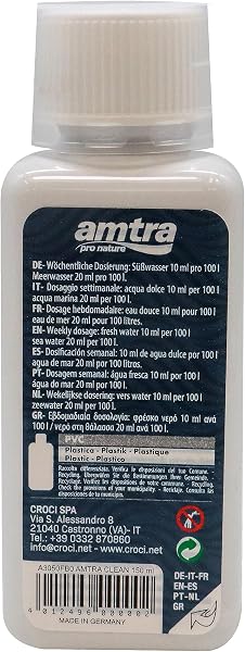 AMTRA CLEAN - Depuratore per acquari, Trattamento naturale, Riduce i cambi d'acqua, Formato 150 ml - 2