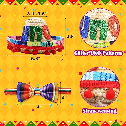 Miniatura 2 de Gicoherero Traje de bebé para primer cumpleaños, disfraz mexicano para bebé, fiesta de niño, suministros de fiesta temática mexicana, accesorios