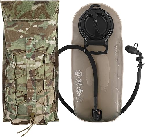 Vista 15 de PETAC GEAR 1.5L / 3L Mochila de hidratación táctica, bolsa de transporte Molle para mochila de día de 50 oz / 100 oz, mochila de agua con bolsa de MC