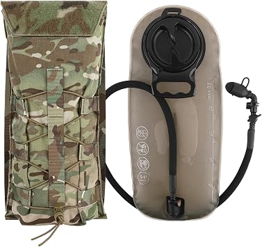 PETAC GEAR 1.5L / 3L Tactical Hydration Pack,Molle Carrier Pouch for 50 oz /100 oz Hydration Bladder Daypack Water Backpack.