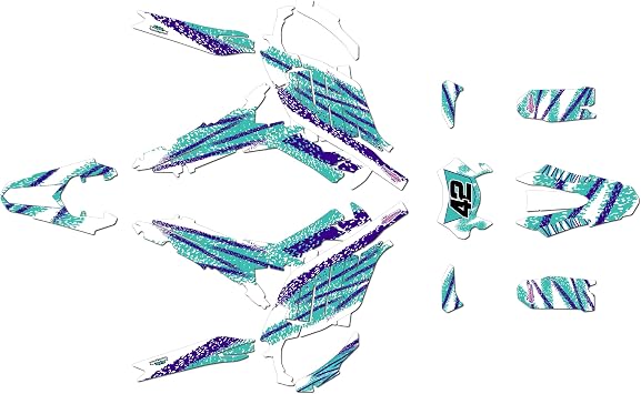 Graphics Kit for SurRon ULTRA BEE All Years WHIPLASH Series Teal 16 Mil - Dirt bike Custom Racing Graphics Decals Stickers Kit, no-plastics