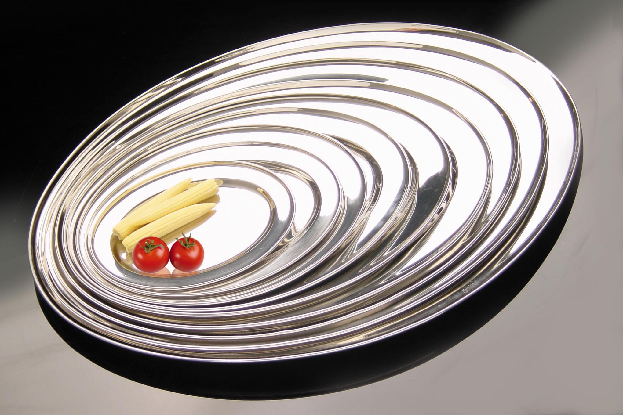 Buckingham Mirror Polish Oval Serving Tray Heavy Gauge Plate Stainless Steel Durable Meat Platter for Restaurant Catering Parties Buffet BBQs and Everyday Large Dining (35 Cm) - Image 2