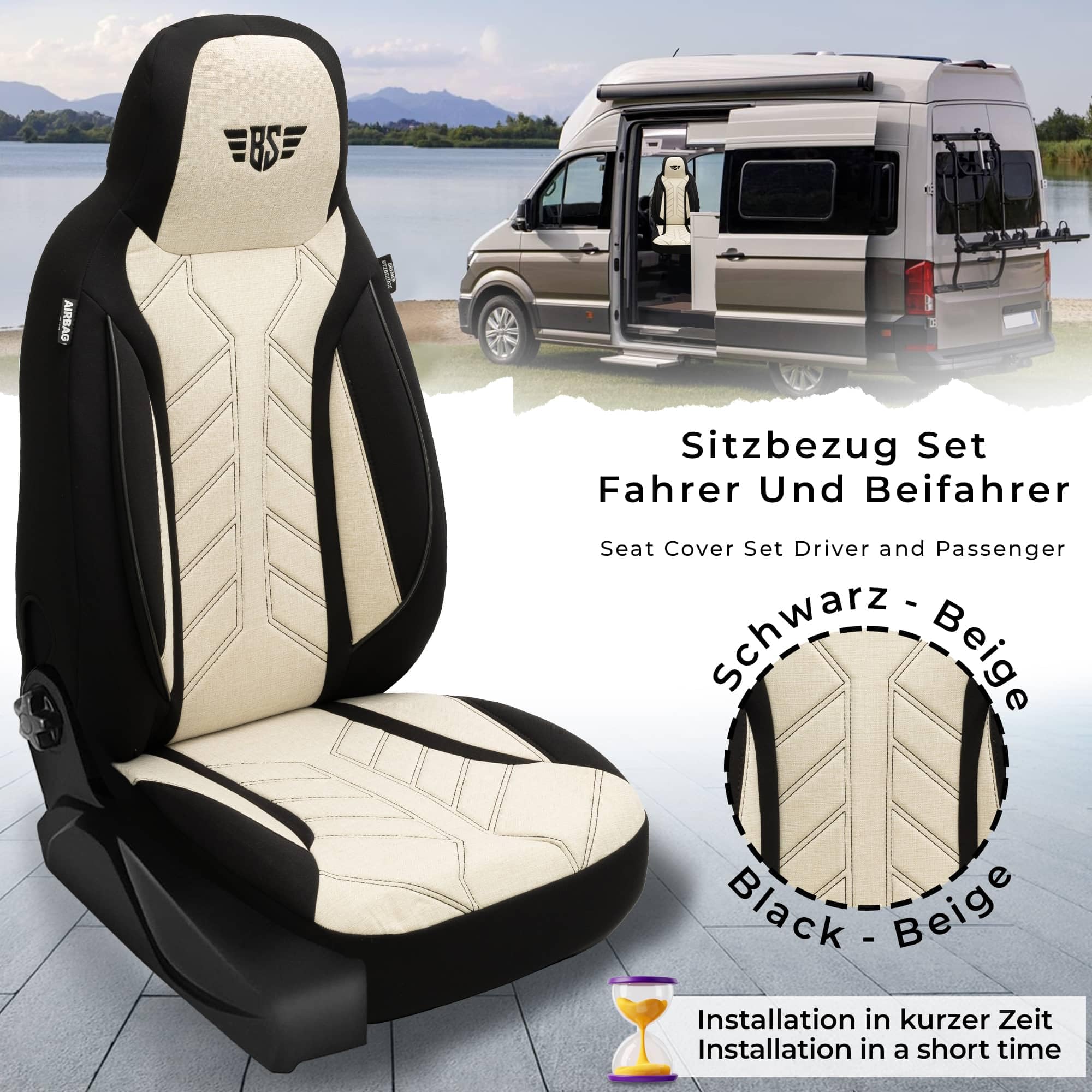 BREMER SITZBEZÜGE Housses de Protection pour Camping-Car pour Ford Nugget Transit Custom PLKT207