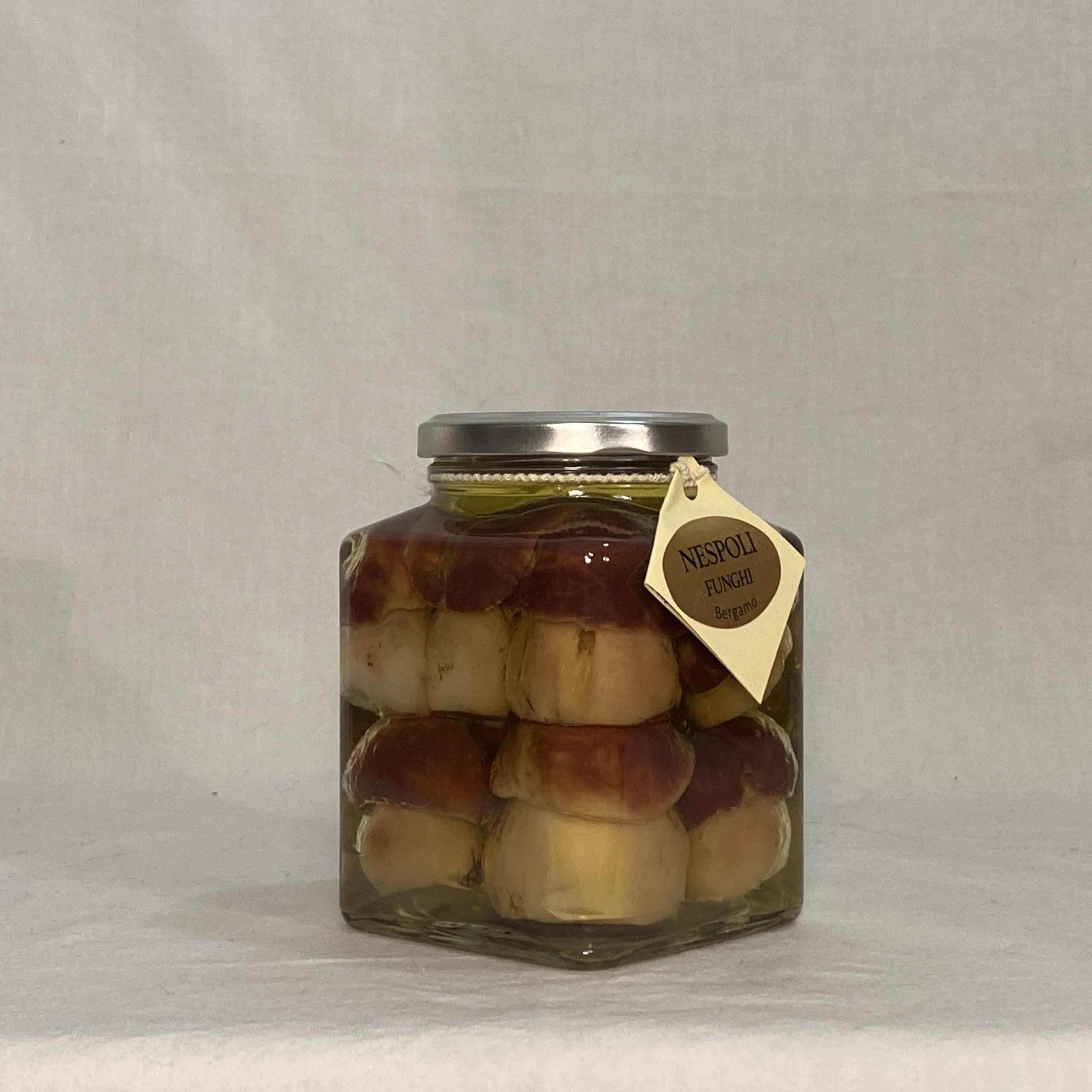 Funghi porcini testa nera sott'olio di oliva da gr 550 - Nespoli funghi