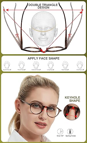 Miniatura 4 de WEMOOTANTS Gafas de lectura redondas para mujer, retro, lectoras nerd, ligeras, modernas, 100, 125, 150, 175, 200, 225, 250, 275, 300, 325, 350,