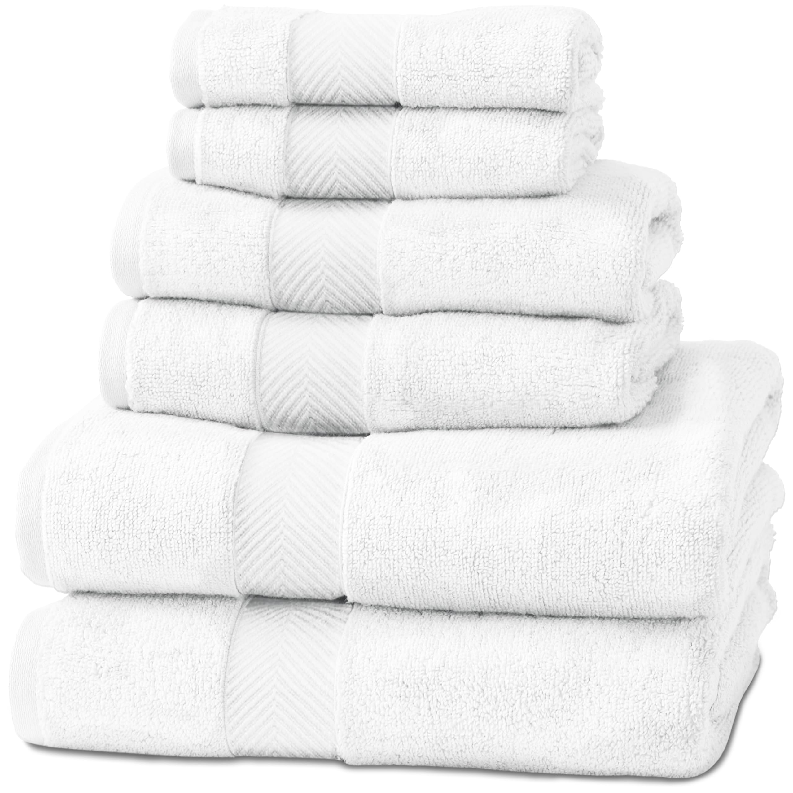 Viscose from Bamboo Bath Towels Set of 6 Super Absorbent Quick Dry Extra Plush 70 Cotton 30 Viscose