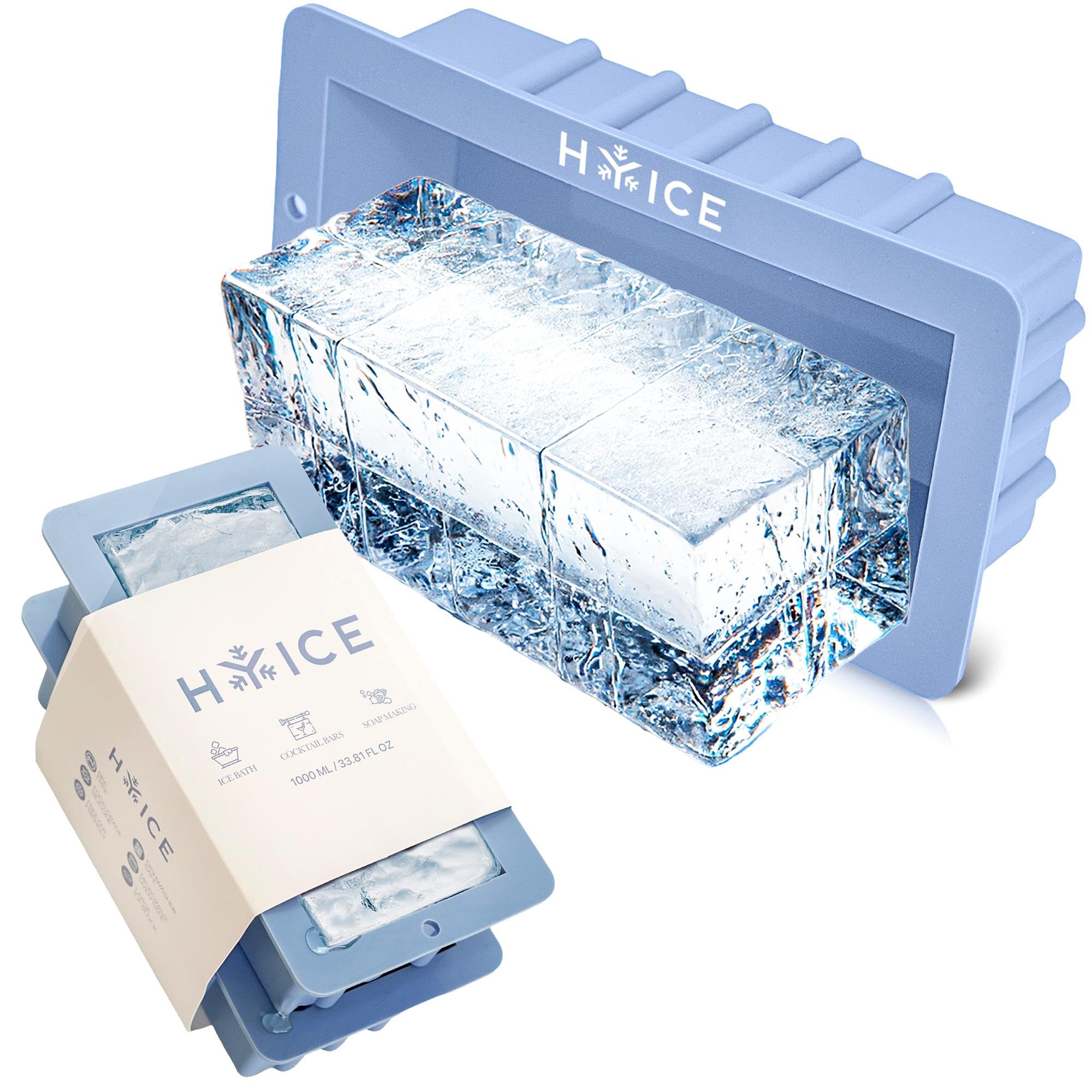 HYICE 2-Pack Large Ice Block Molds