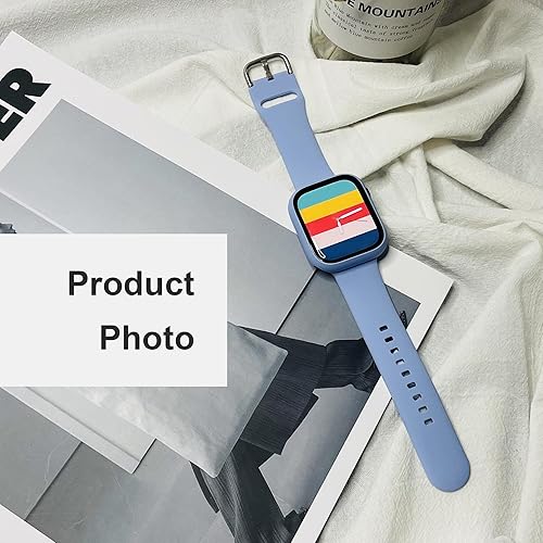 Vista 92 de Correa de silicona deportiva y funda con protector de pantalla para Apple Watch Series 11, Series 10, Series 9, Series 8, Series 7, Series 6 SE
