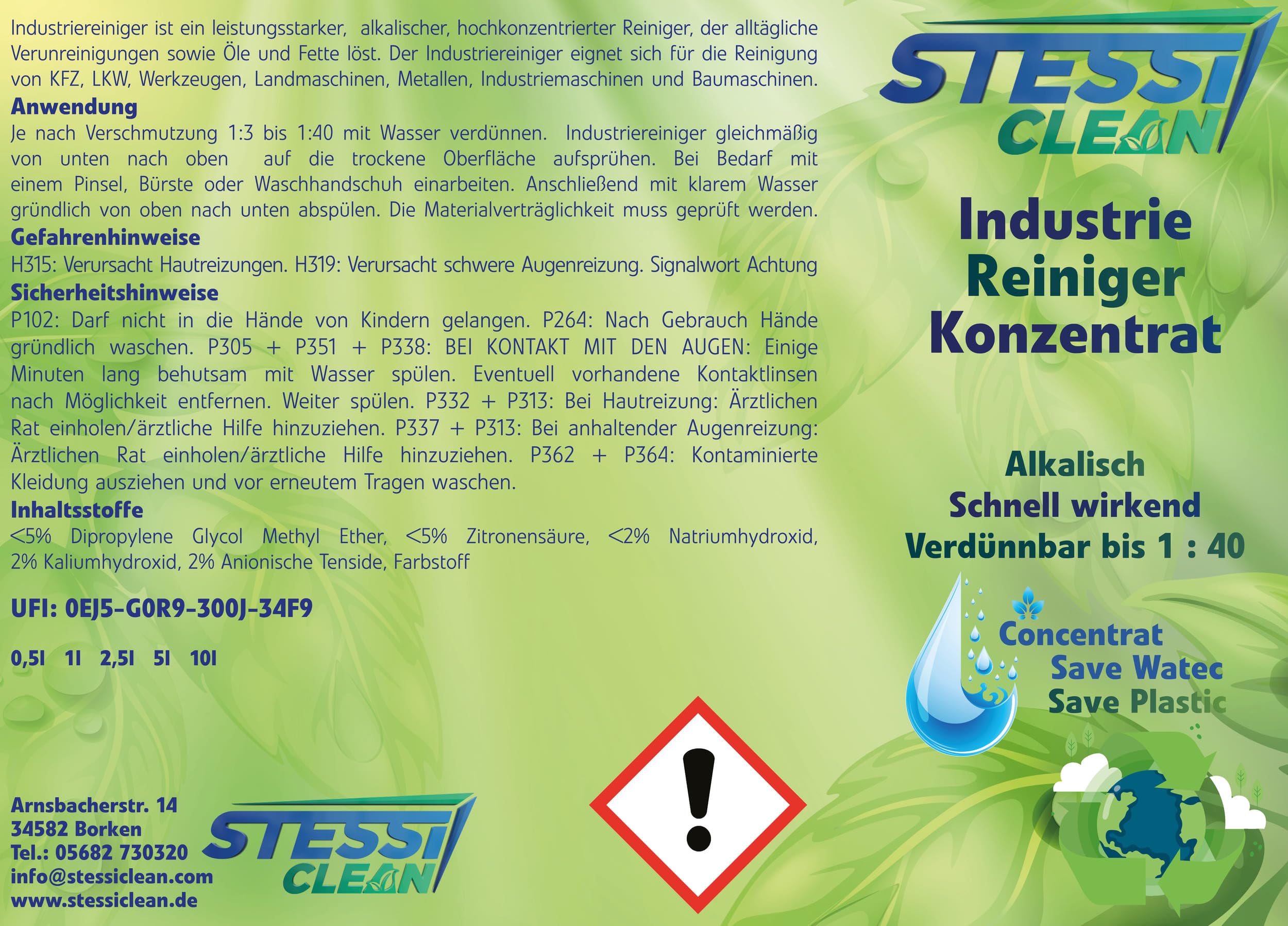 Industriereiniger Konzentrat | 25 Liter | Industrie Reiniger | Konzentrat | Werkstattreiniger | Bodenreiniger | Hallenreiniger | Werkstattböden | Werkzeuge | Maschinen