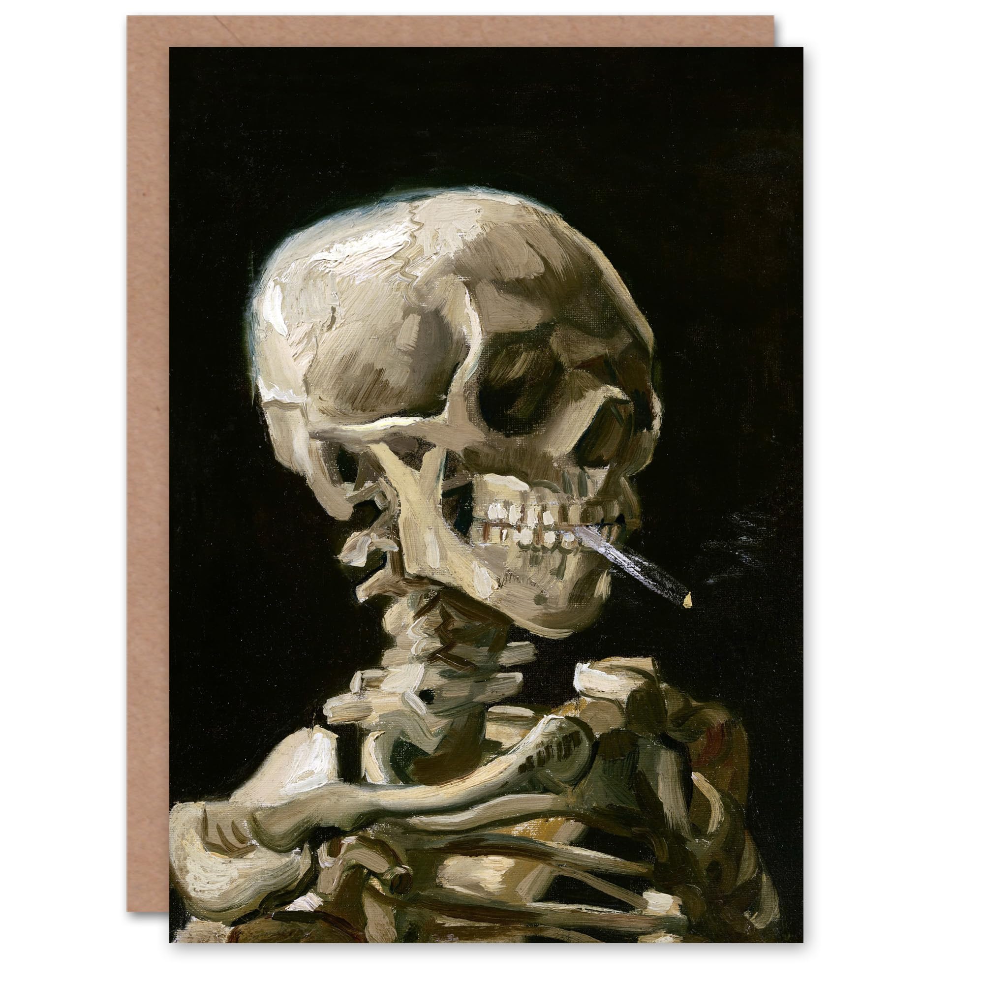 Artery8 Vincent van Gogh Art Card Head of a Skeleton with a Burning Cigarette