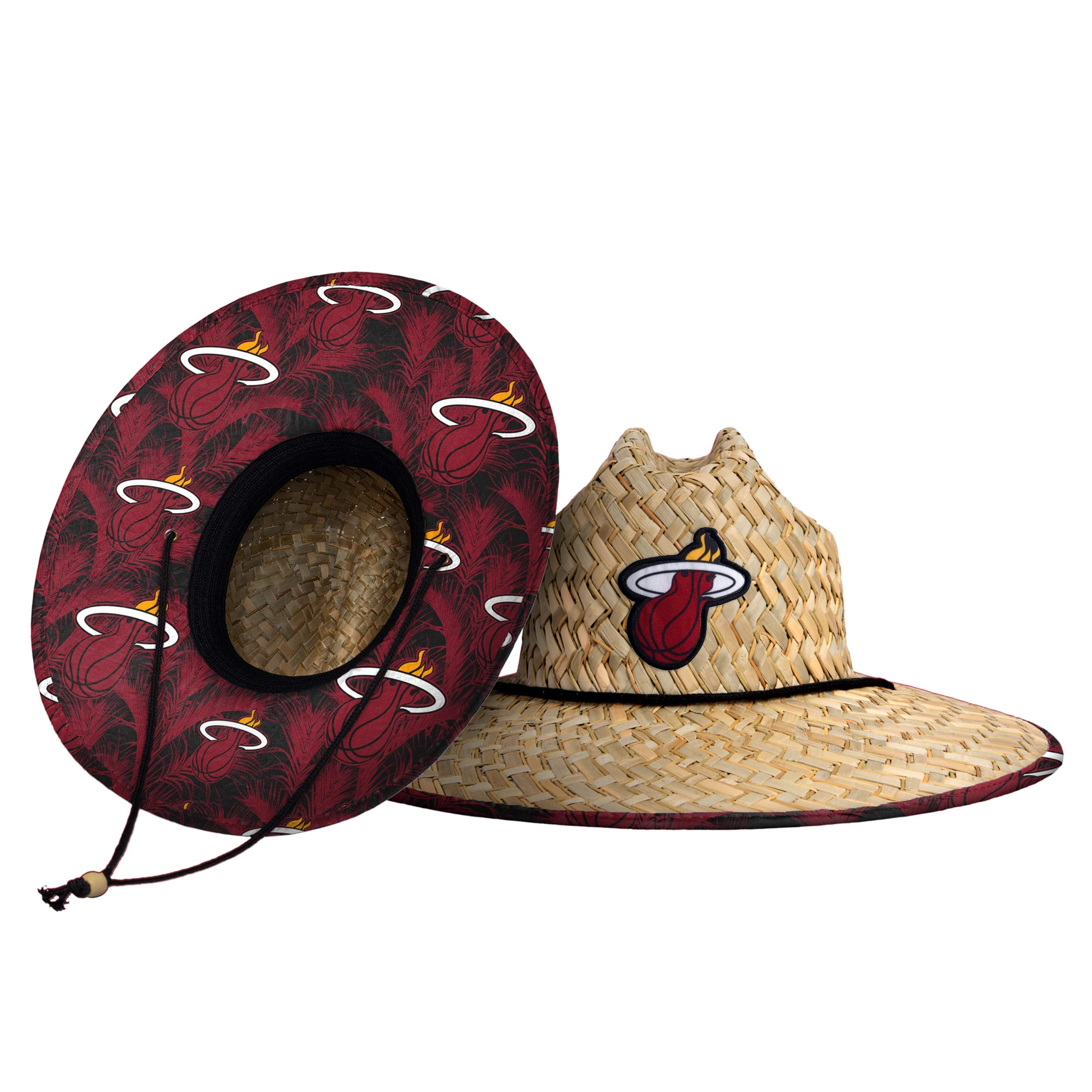 FOCO Men's NCAA College Team Logo Floral Straw Sun Hat