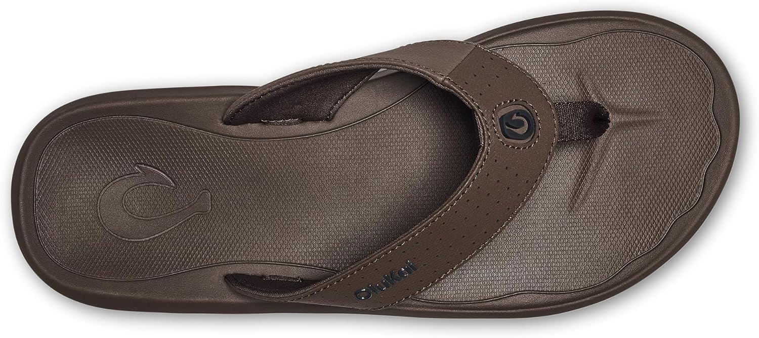 OLUKAI Ki'i Men's Beach Sandals, Quick-Dry Flip-Flop Slides, Water Resistant & Lightweight, Compression Molded Footbed & Ultra-Soft Comfort Fit - Image 2