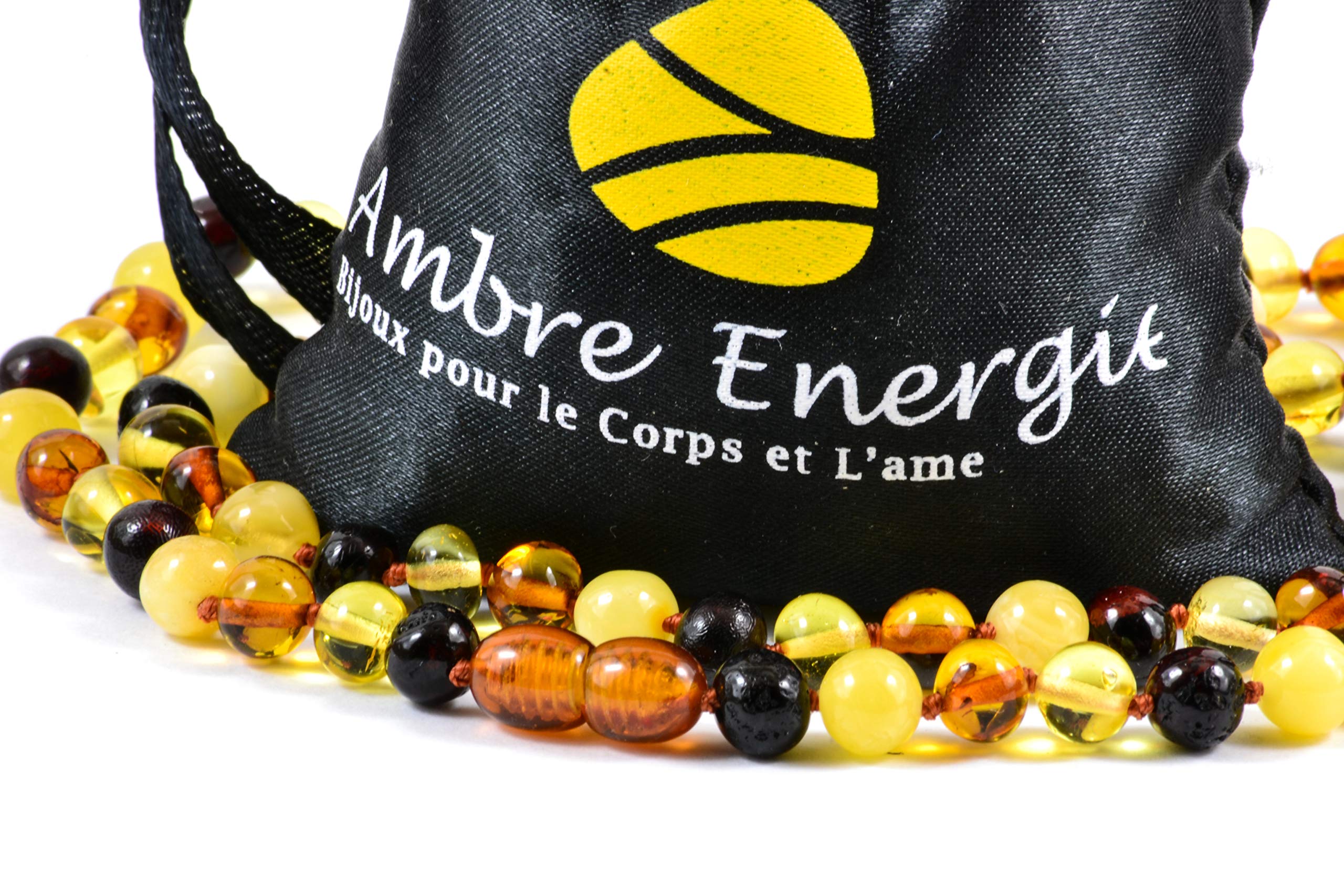 Image secondaire de unisex Collier Ambre 33cm.+Bracelet 14cm.- 100% Plus Haute Qualité Certifié l'Ambre la Baltique Authentique Collier Perles de Pl