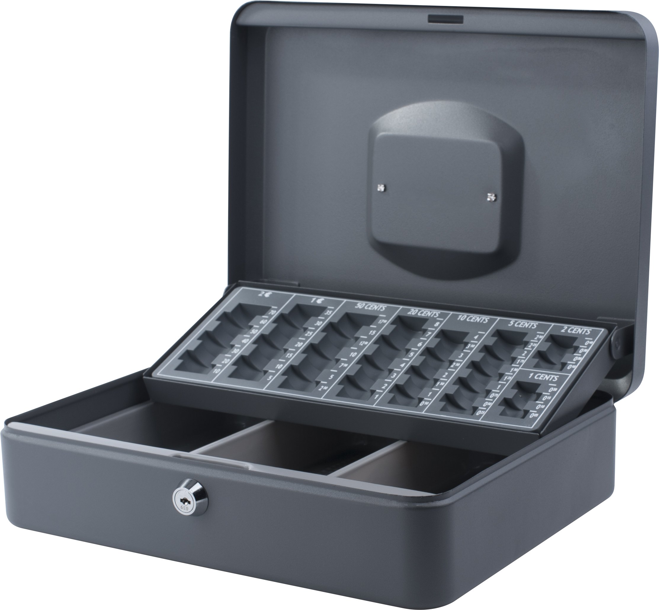 Pavo8014392 Premium Cash Box Euro Coin Tray Money Counter Tray, 30 x 24 x 9 cm Dark Grey