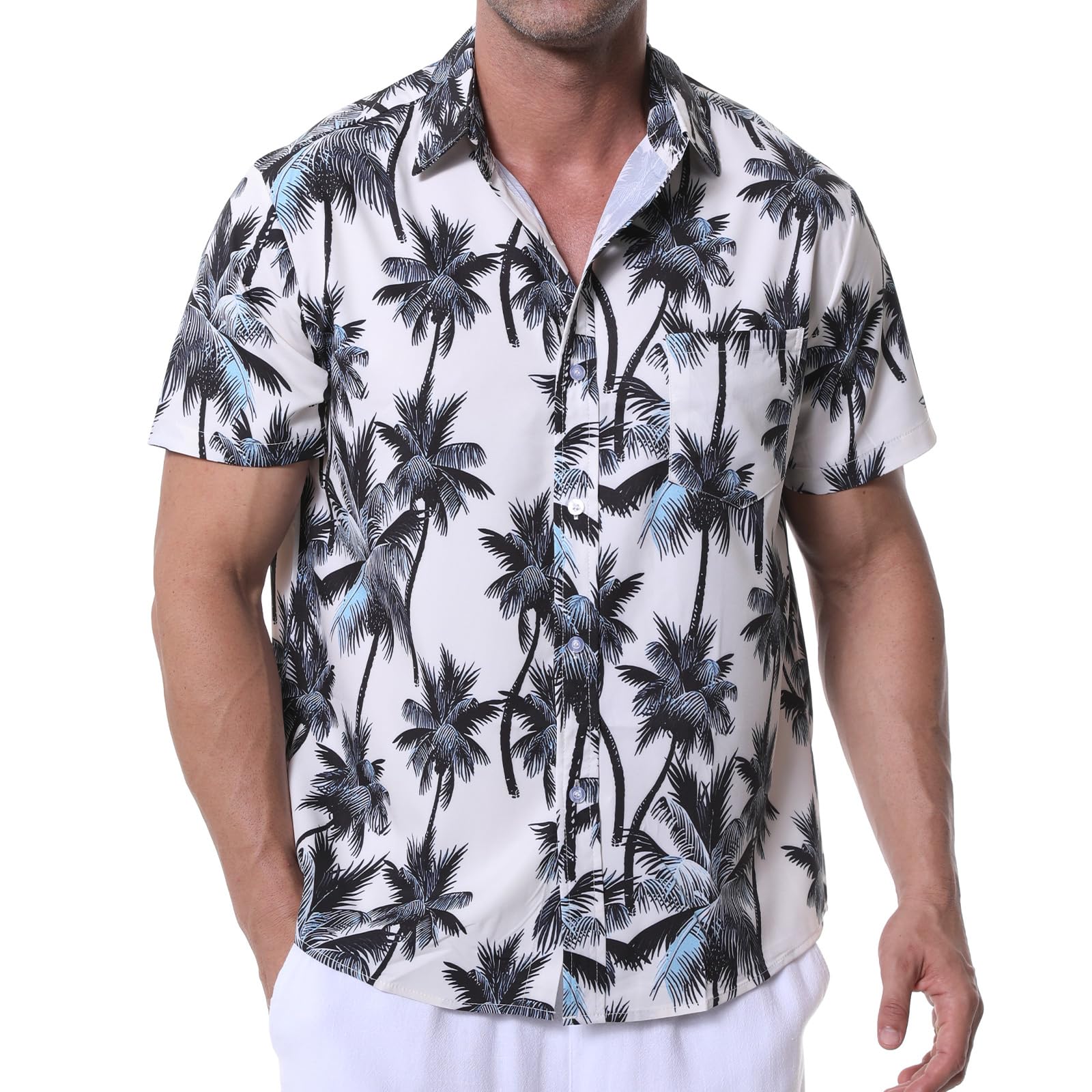 Danfiki Camisa Hawaiana Hombre Camisa de Playa Camisas de Verano para Hombre Camisa Causal para la Playa