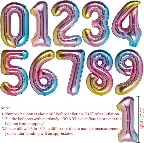 Miniatura 2 de Globo de número 5, color plateado, grande, gigante, jumbo, decoraciones de fiesta de 5 cumpleaños, globos de aluminio Mylar helio para niños, globos
