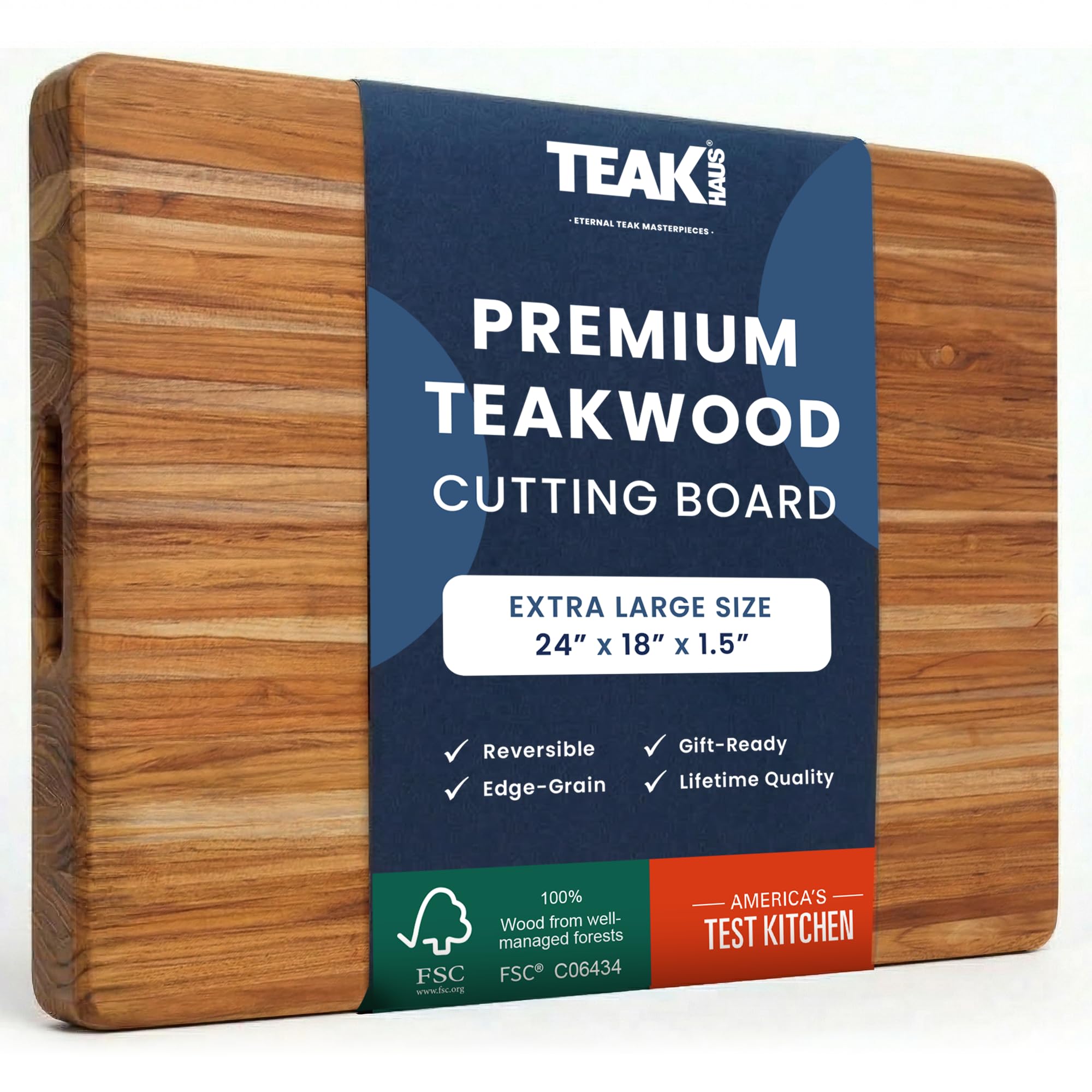 TeakHaus Edge Grain Teak Board XL