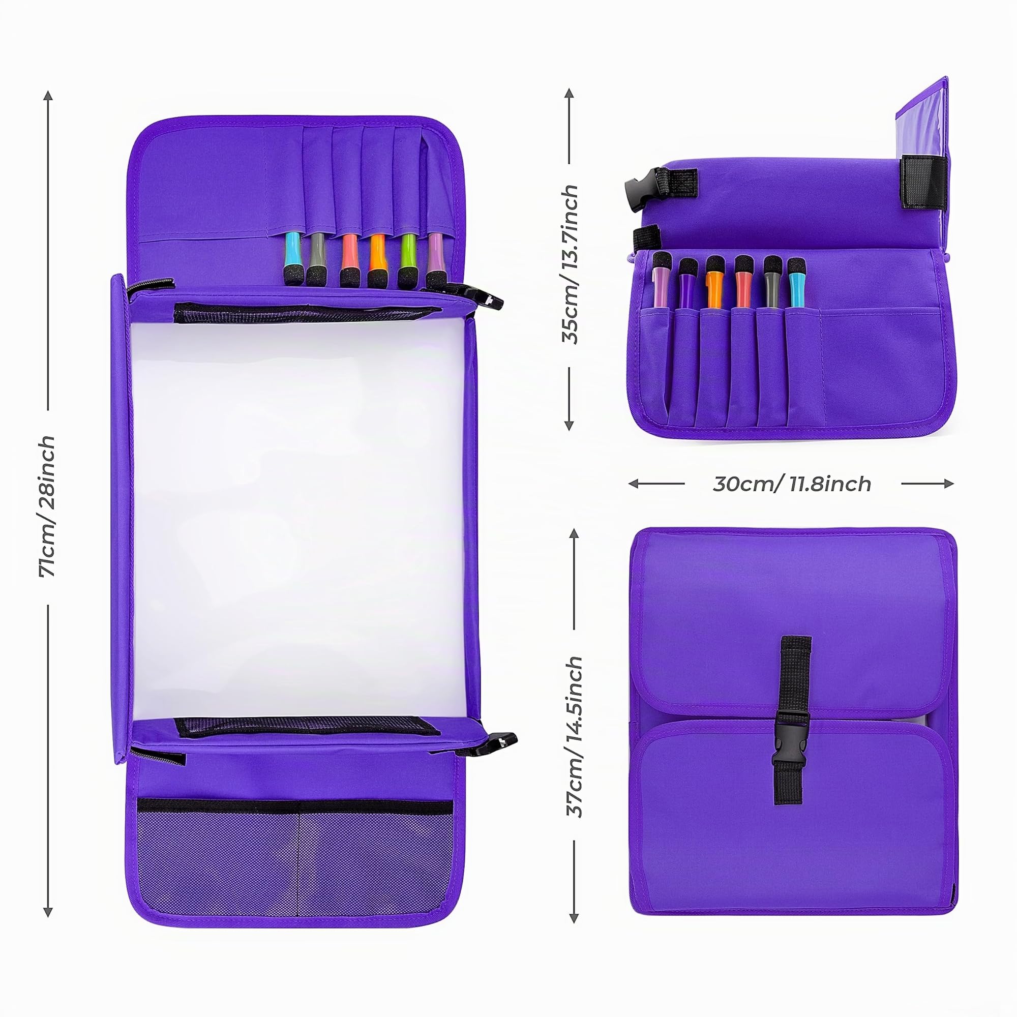 Knietablett Reisetisch-Tablett für Kinder Play with Löschbar Zeichenbrett & 6 Colored Pencils für Spiel und Esstisch Spieltisch Autositz Tisch für Buggys,Kinderwagen,Auto,Flugzeug,Bahn-Lila