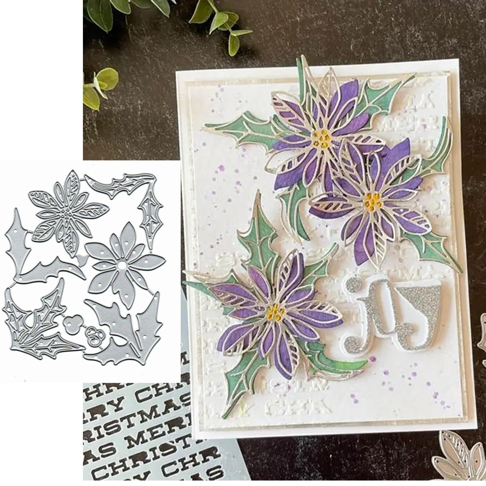 Wesołych Świąt kwiatowy kwiat liść kartka z życzeniami metalowe wykrojniki, słonecznik kwiat liść wykrojniki cięte szablony DIY scrapbooking dekoracyjny papier wytłaczany scrapbooking tworzenie kart