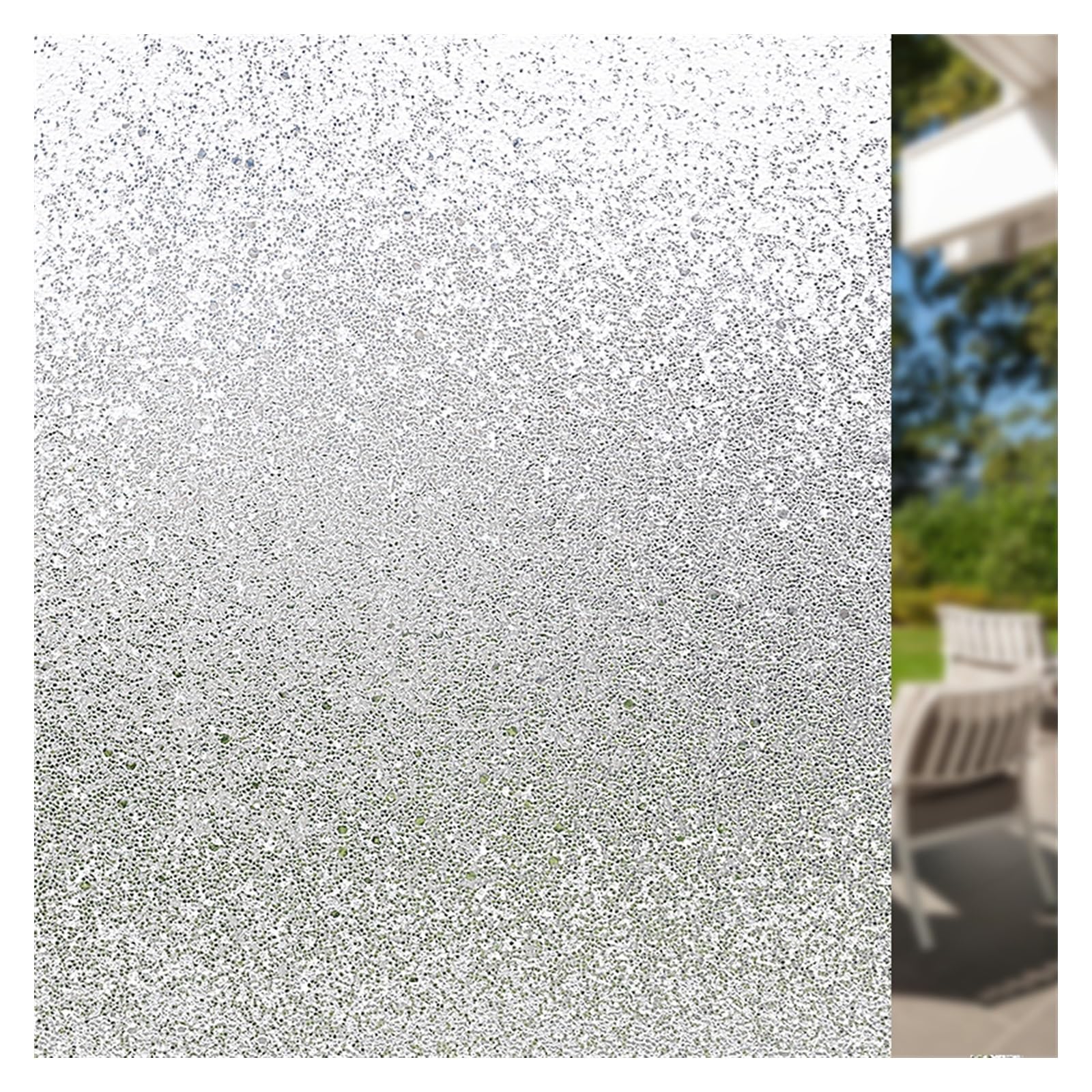 Glass Window Film Crystal Pattern Window Film Privacy Frosted Glass Self-Adhesive Protection Stickers Anti-UV for Home Bedroom(60x200cm)
