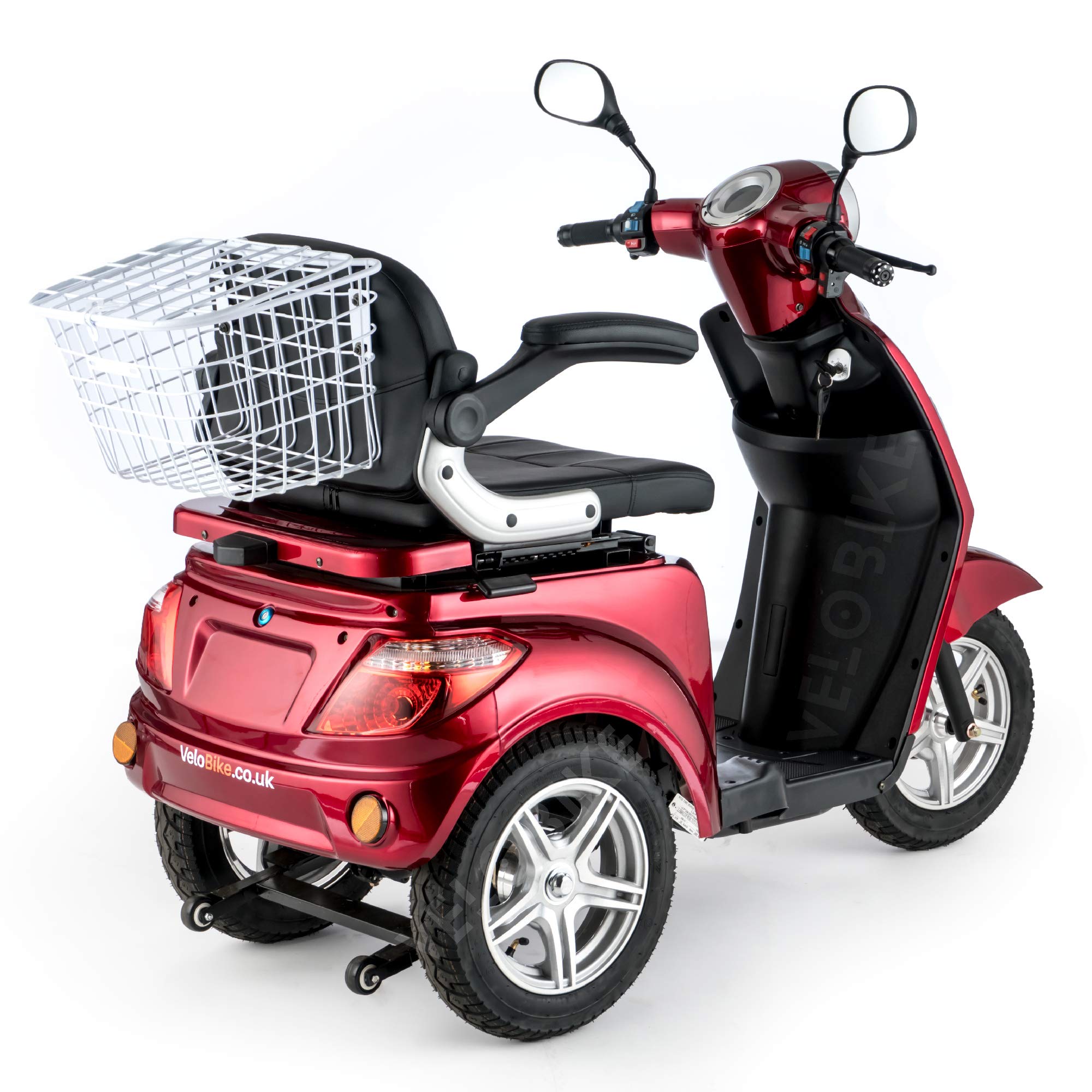 ZT15 VELECO Elektromobil, Veicolo Elettrico per Anziani, Disabili, Senior, Triciclo, 12 km/h ROSSO