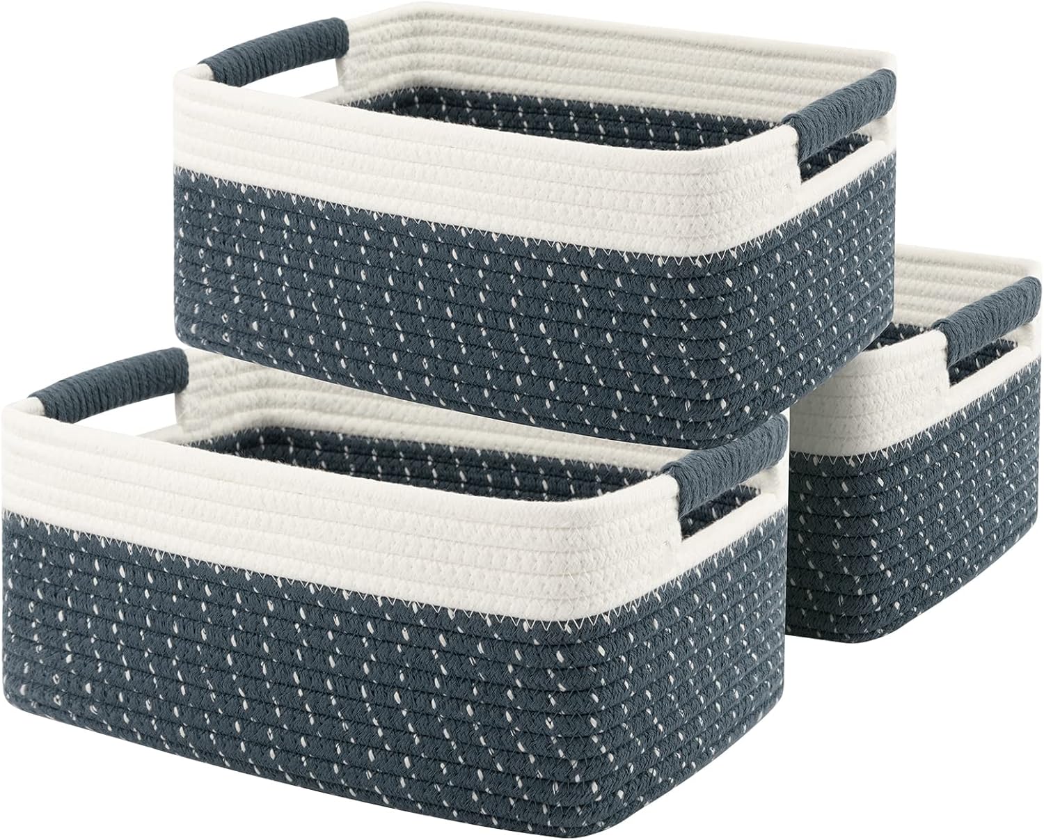 OIAHOMY 12.8x9x5.5in Woven Baskets for Storage, Storage Baskets for
