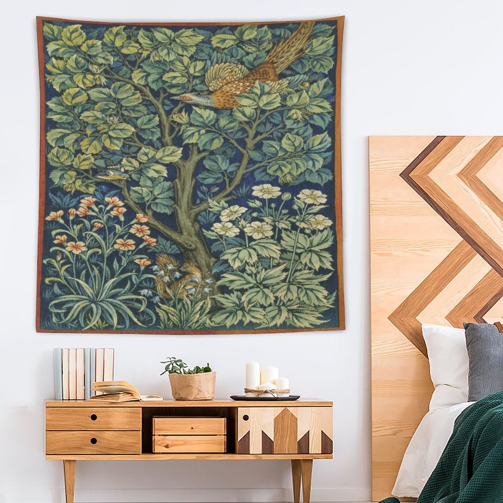 Amazon.com: DDCBNS William Morris Vintage Plant Tapestry Wall
