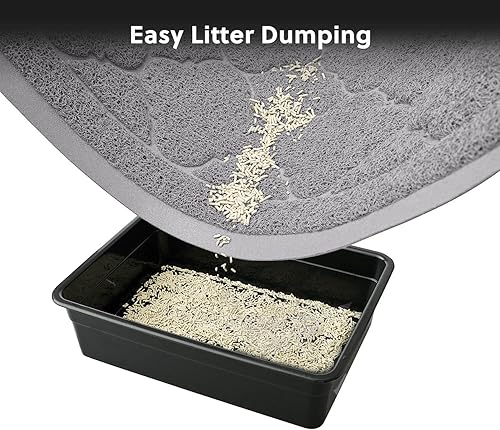 Miniatura 5 de WePet Tapete para caja de arena para gatos, almohadilla de PVC de alta calidad, alfombra de captura duradera, sin ftalatos, resistente a la orina,