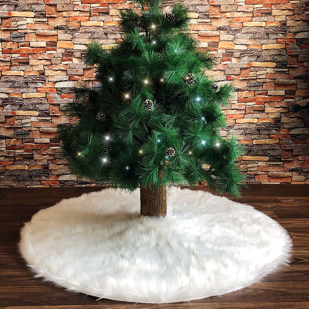 Deggodech Weihnachtsbaum-Rock Mit Pailletten - Navy Blau Glitzer Baumdecke 90cm Für Festliche Dekoration