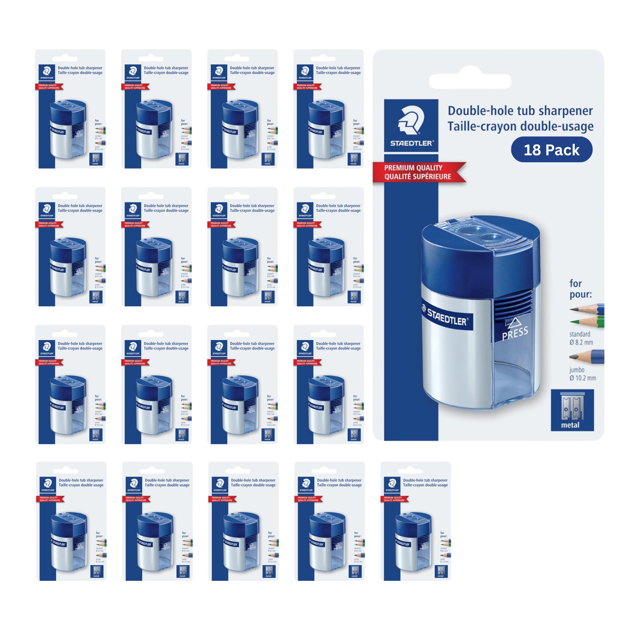 Amazon.com: STAEDTLER Pencil Sharpener with 2 Holes - Dual Size