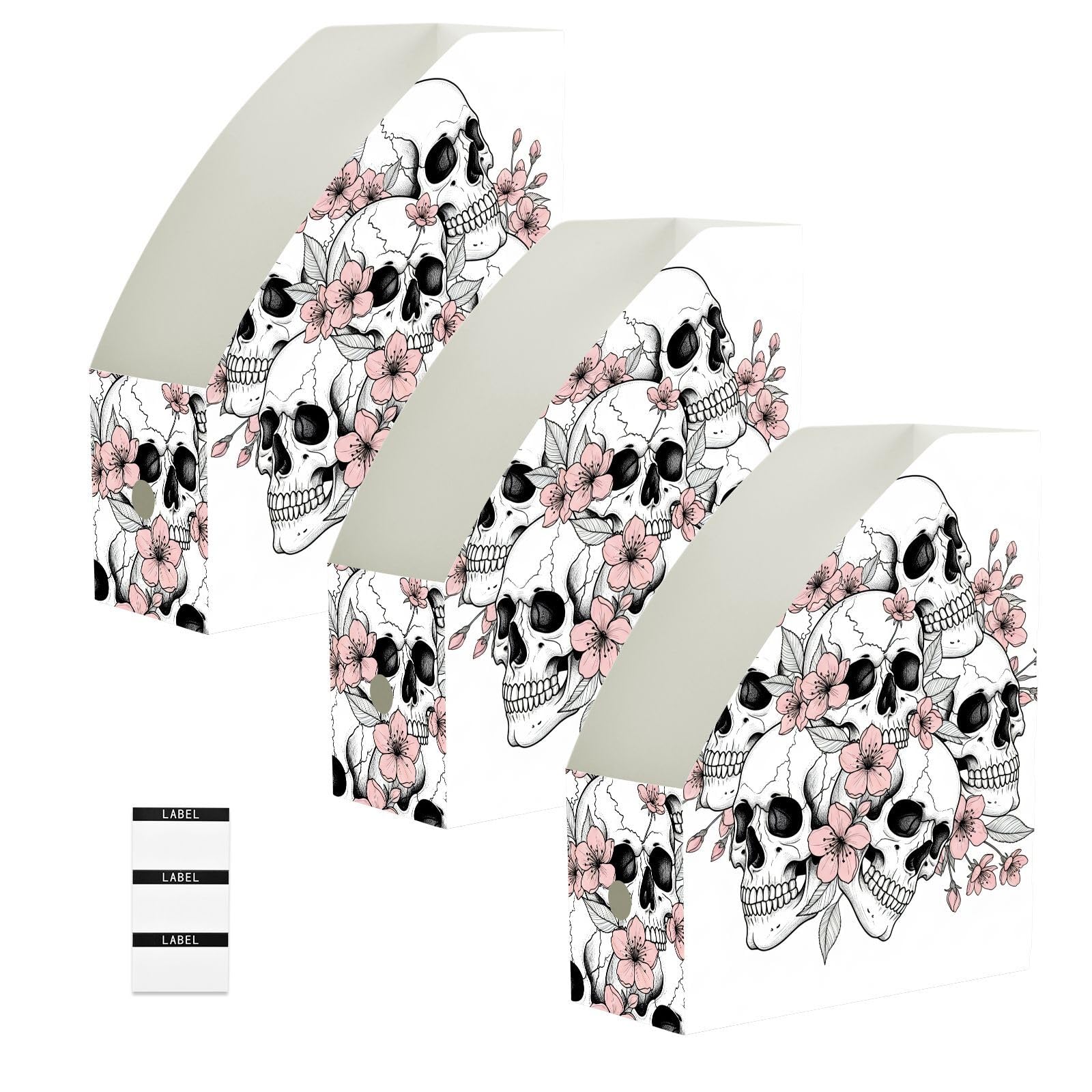 Porte-revues en polypropylène résistant à l'eau Motif squelette de fleurs
