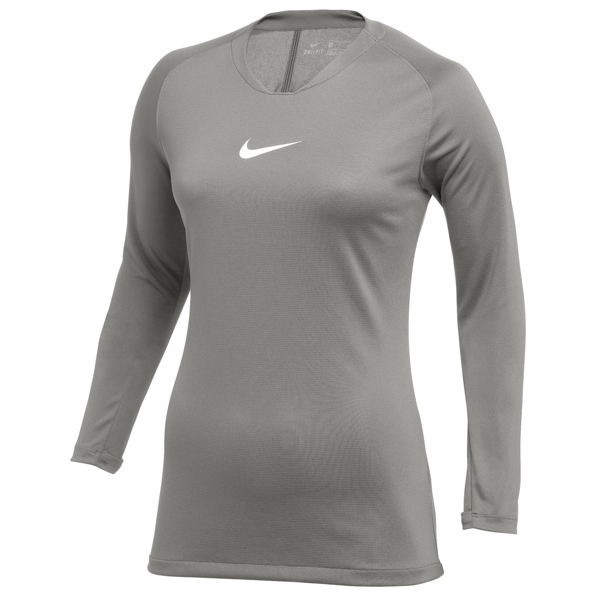 NIKE AV2610-057 Dri-FIT Park First Layer T-Shirt Women's Pewter Grey/White Size M
