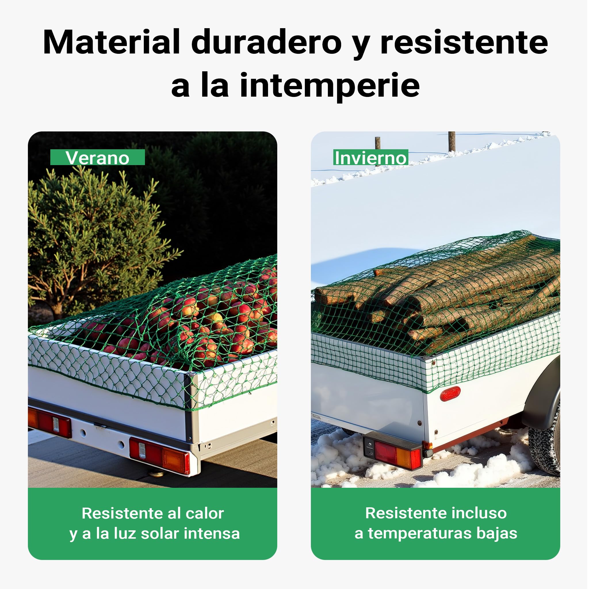 Wiltec Red para Remolque 5 x 3 m Red de transporta para asegurar Carga Equipaje Red sujeción de cargamento Malla 45 x 45 mm