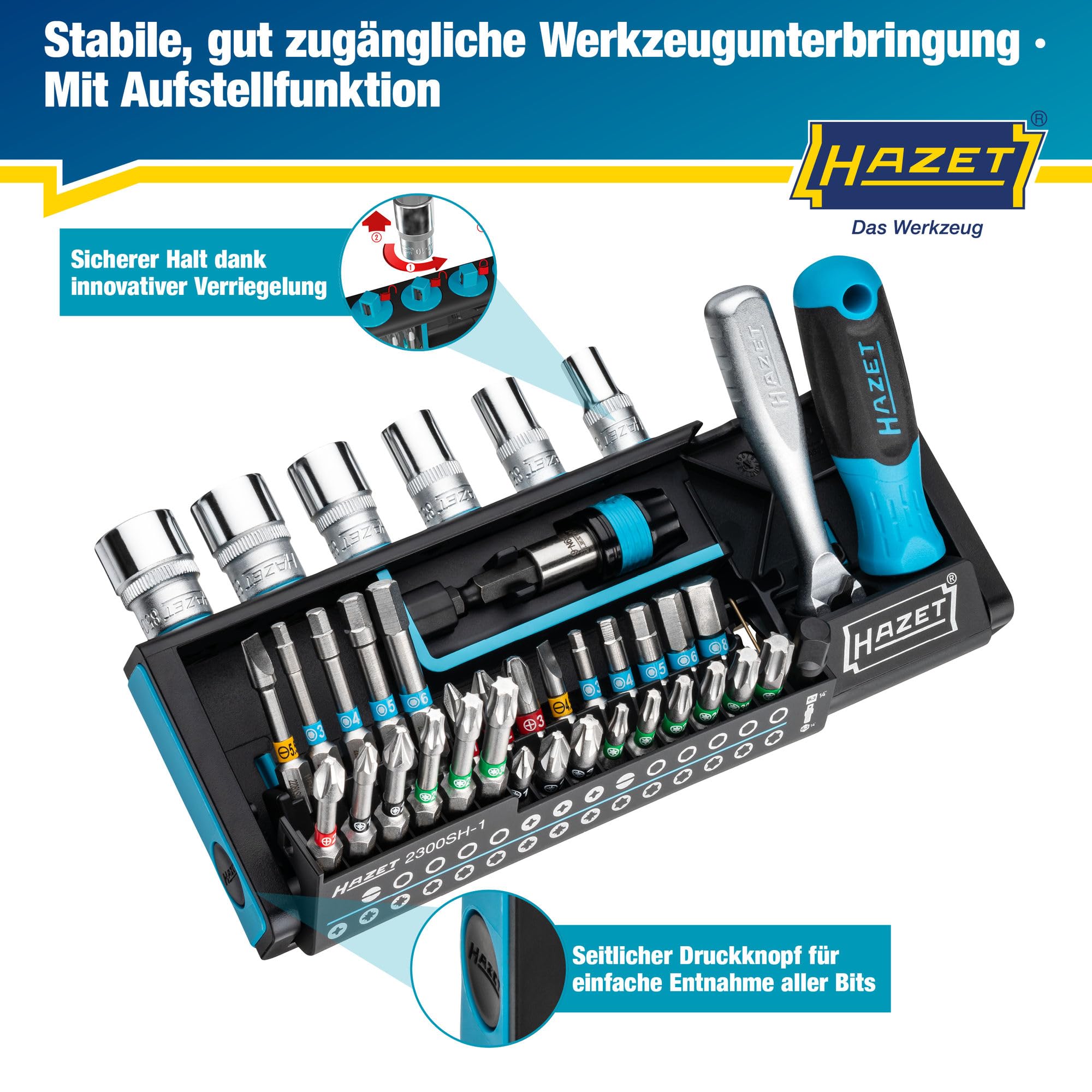 HAZET 2300SH-1 Set Schraubendreher-Einsatz (Bits) manuell (Handbetätigung)