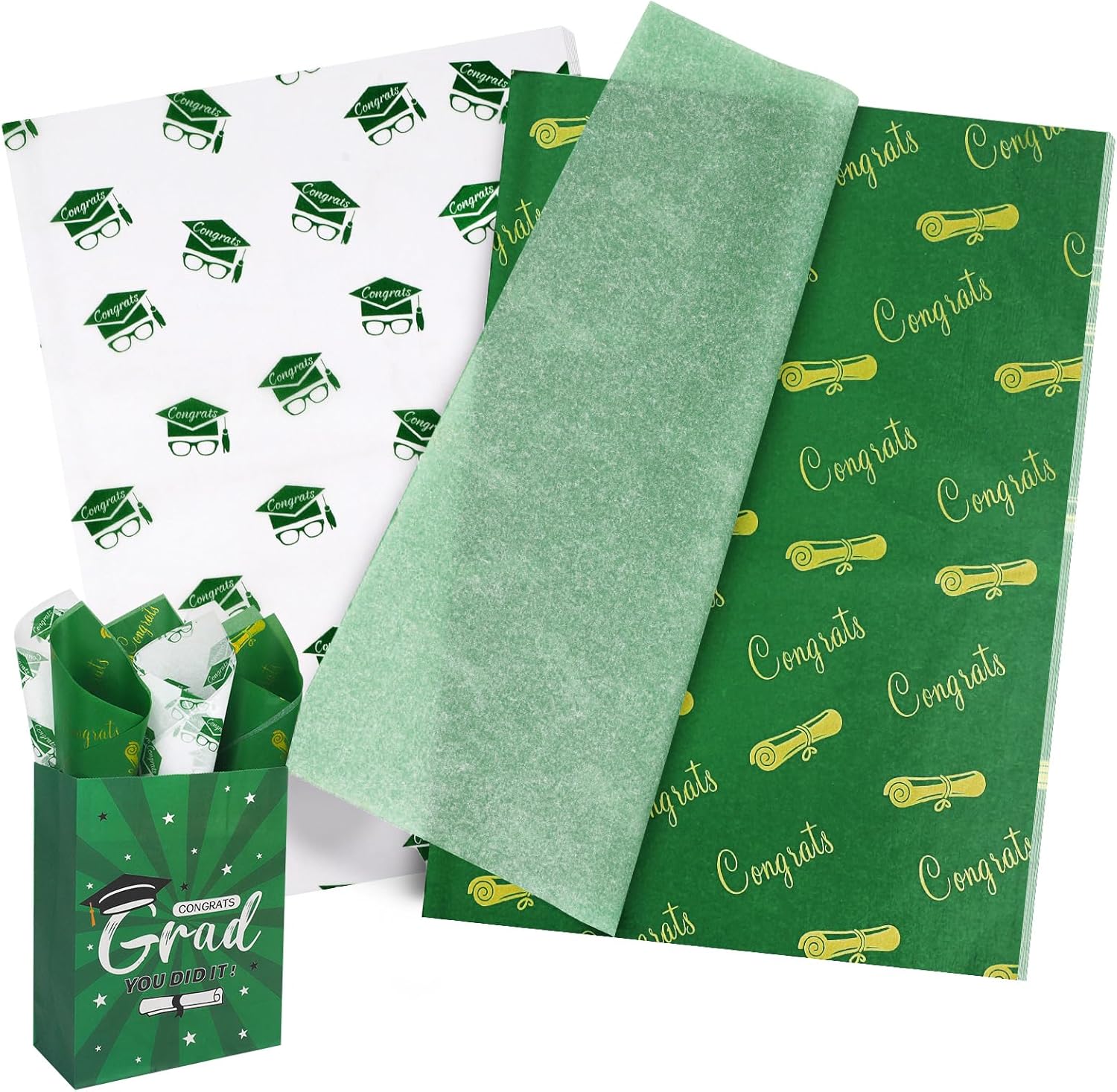 Amazon.com: 100 Sheets 2024 Graduation Tissue Paper for Gift Wrapping