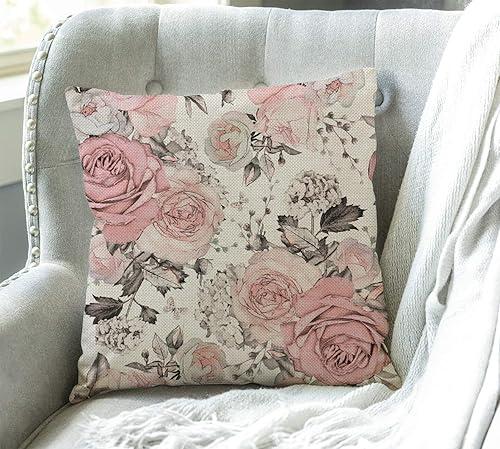 Miniatura 6 de Swono Funda de almohada con decoración floral mexicana, diseño étnico, pájaros y flores de cachemira, decoración de granja, funda de cojín de 18 x