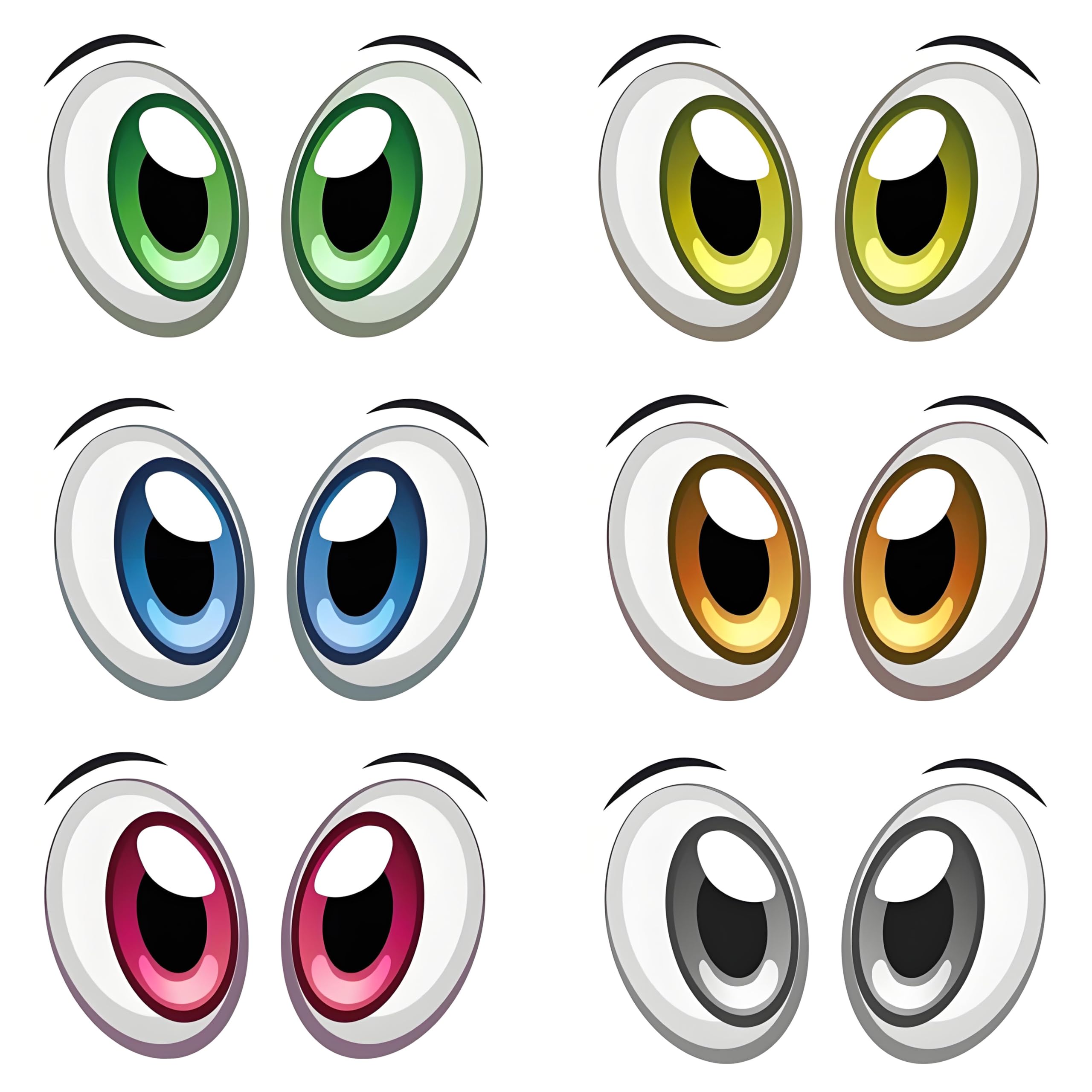 Begonia Lot De 6 Paires D'autocollants Yeux Pour Aspirateur