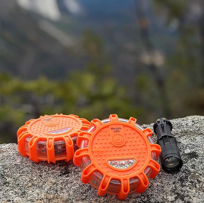 Marcala Kit 6 Luces LED Carretera Emergencia con Baterías y Estuche miniatura 9