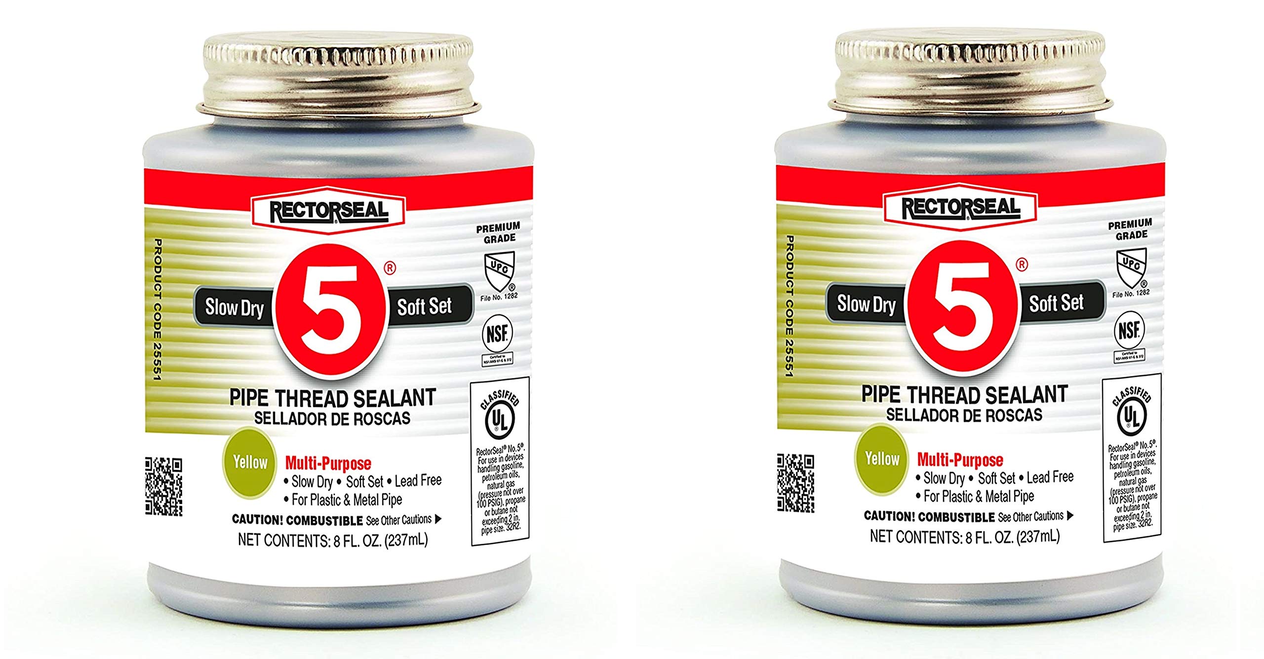 Rectorseal 25551 8-Ounce No. 5 Pipe Thread Sealant (Tw? P?ck)