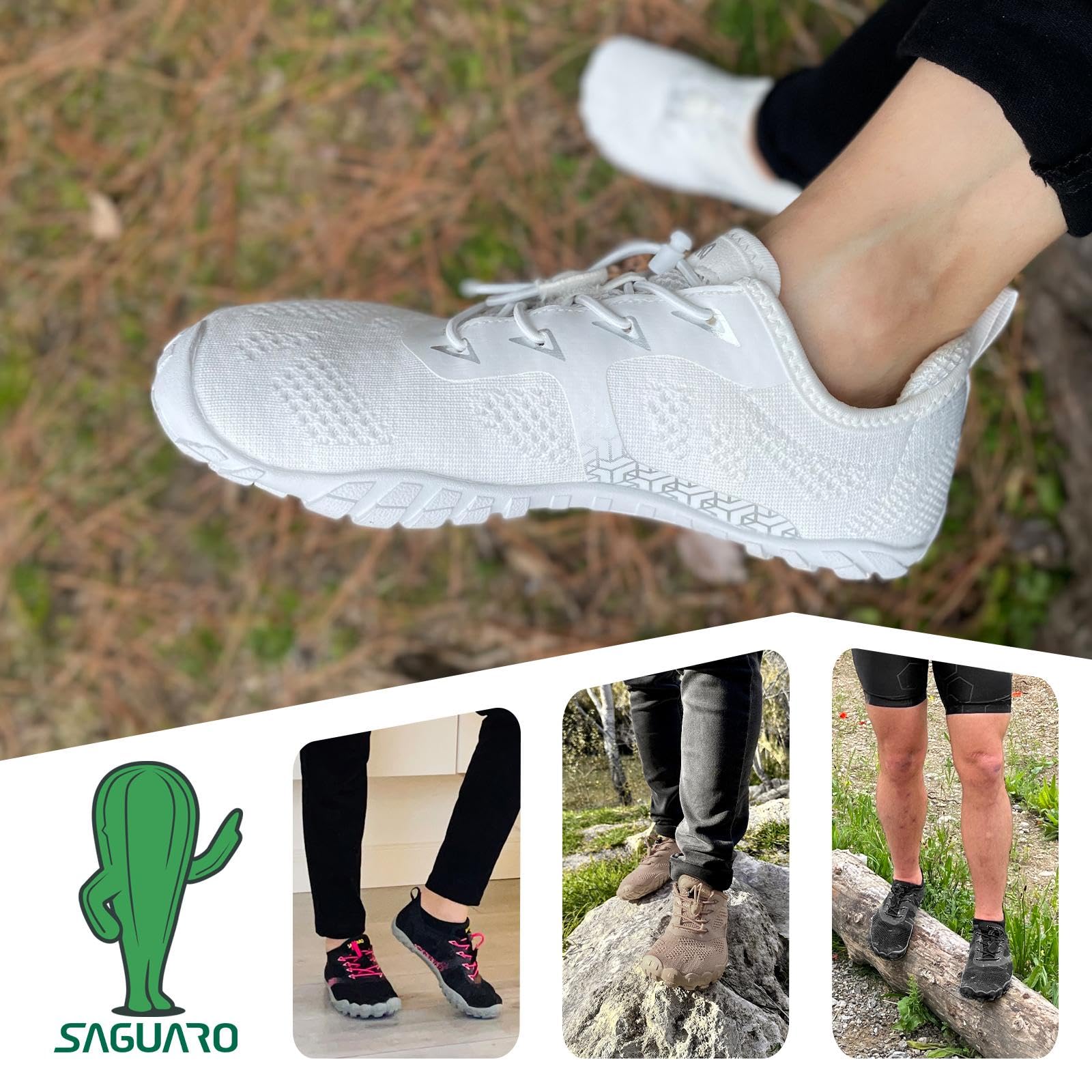 SAGUARO Scarpe Barefoot Minimaliste Uomo Donna - Scarpe Scogli Leggere Traspiranti Antiscivolo - con Padelle Larghe e Zero Gocce