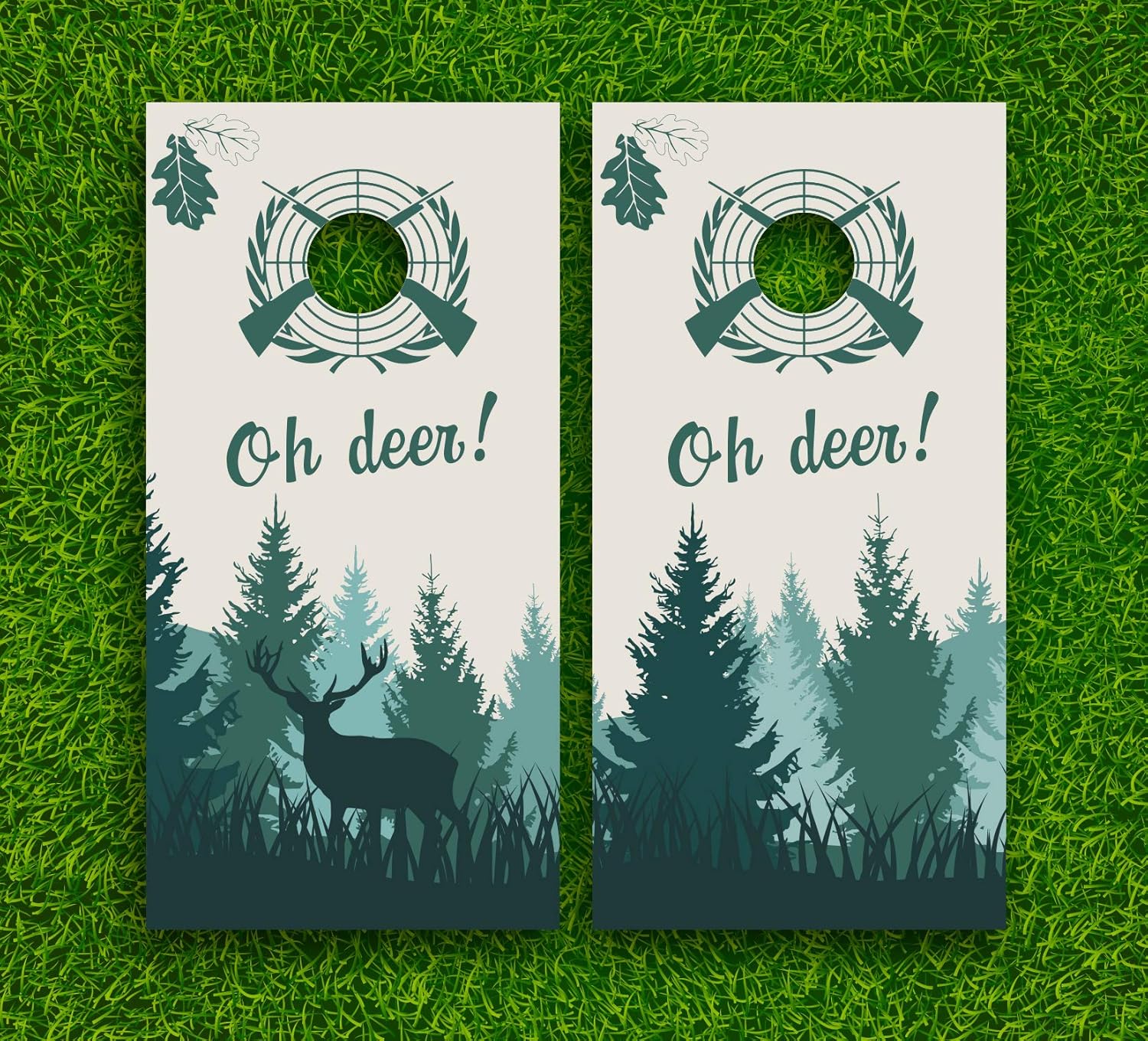 Cornhole Boards Wraps Set Oh Deer! Handmade Products