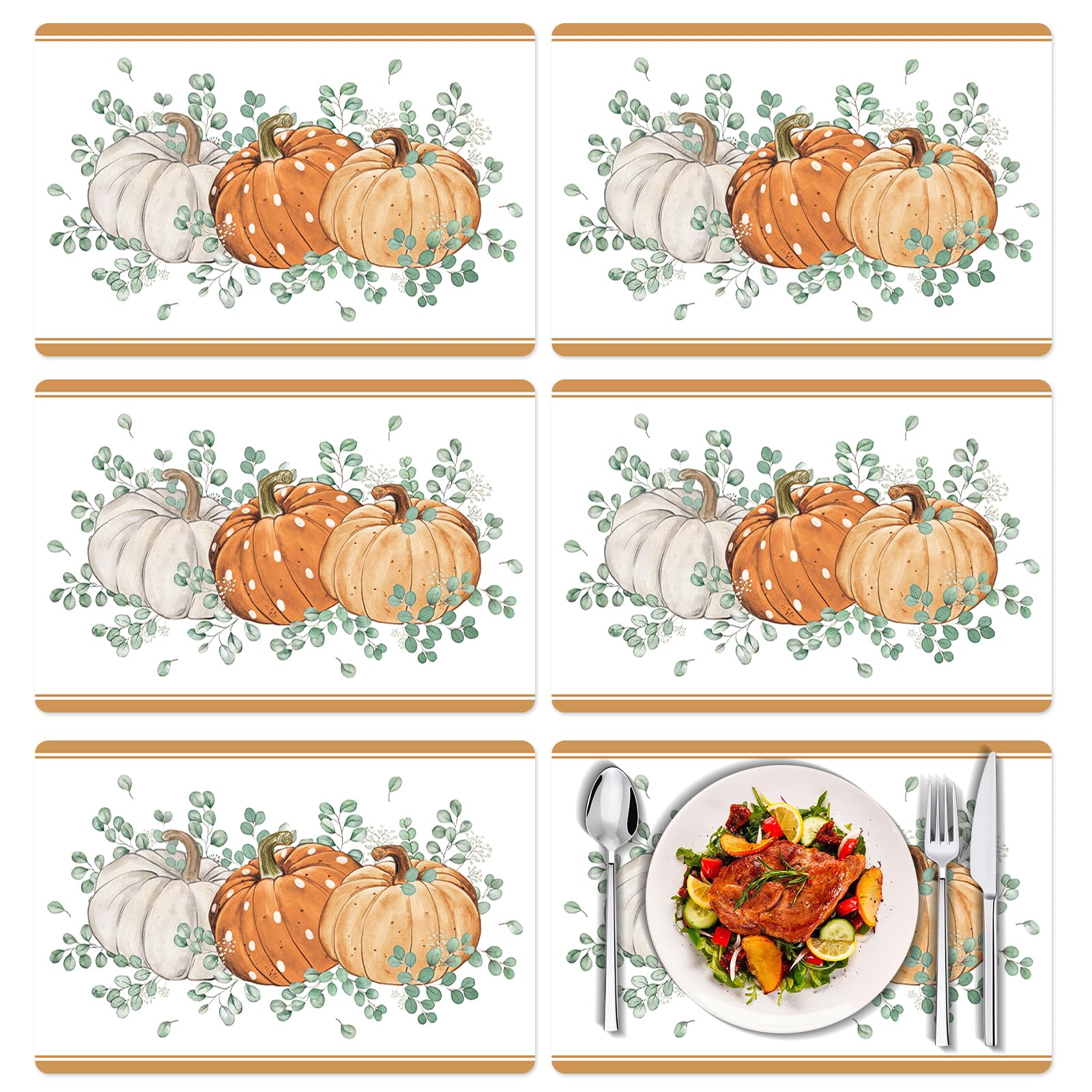 Napperons d'automne lavables pour protéger la table des taches de repas