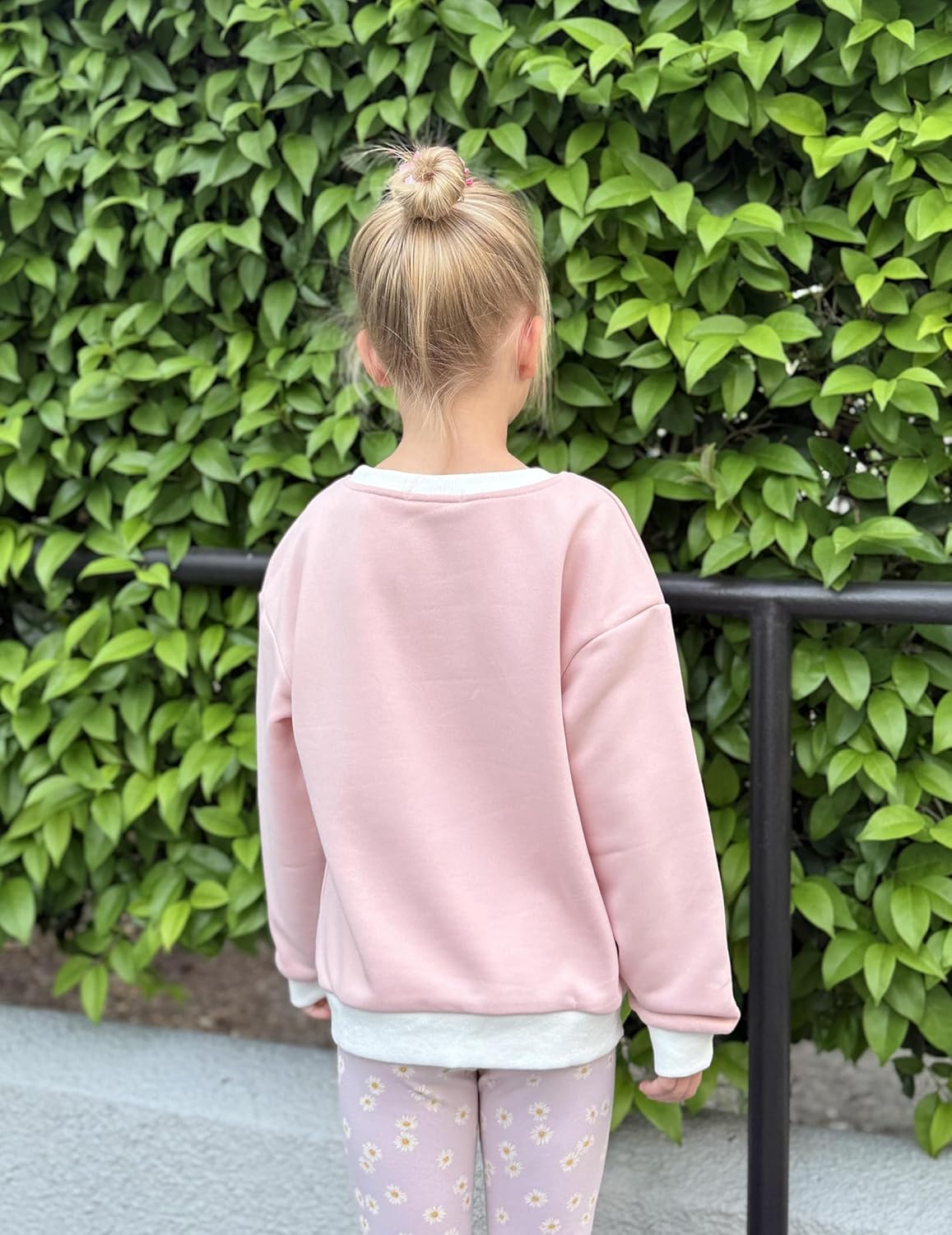 Arshiner Girls Crewneck Sweatshirt Long Sleeve Pullover Tops Drop Shoulder Sweatshirts Color Block Ribbed Trim for 5-14 Years - Image 6