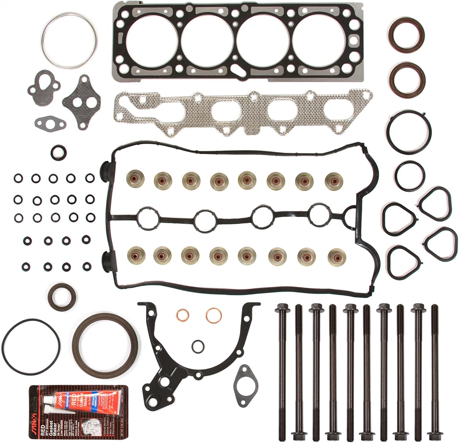 Evergreen FSHB8-10416E Full Gasket Set Head Bolt