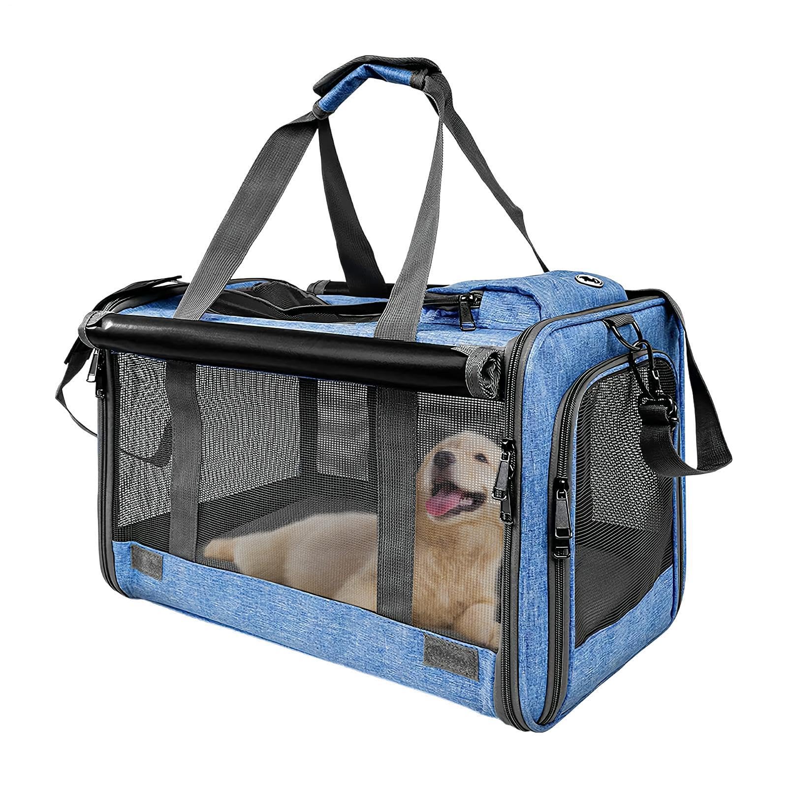 Trasportino per Gatti | Fino a 9 kg, Borsa da Viaggio Traspirante e Portatile - Borsa Trasportino per Gatto | per Clinica Veterinaria, Aereo, Auto, Campeggio, Avventure all'Aria Aperta, Moto