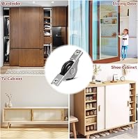 Vista 3 de 4pcs Barn Door Kit Barn Door Rollers Sliding Door Roller Sliding Door Wheel Sliding Door Track Wheel Closet Door Wheels Bottom Pulley Scroll Wheel