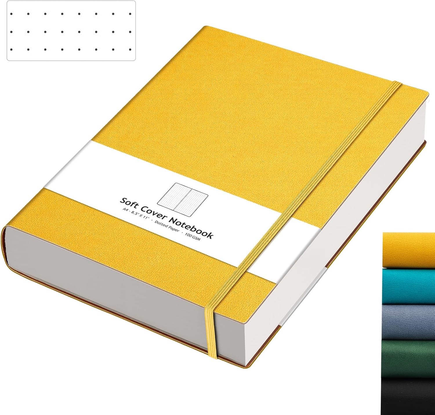 AHGXG Bullet Dotted Journal Large A4 Notebook Dotted, 8.