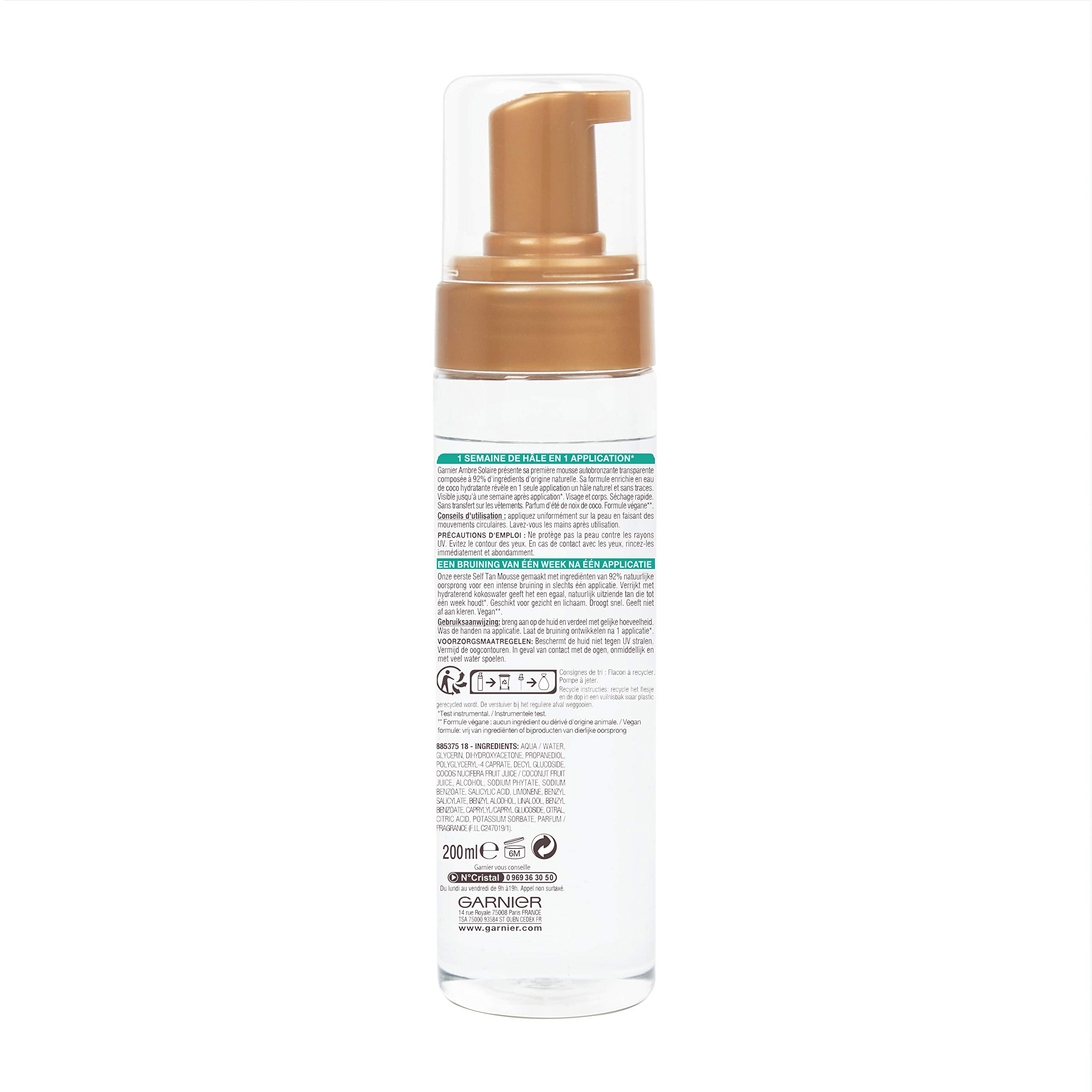 Garnier Ambre Solaire Natural Bronzer Mousse - 200 ml